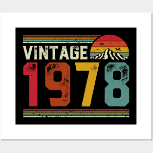 Vintage 1978 Birthday Gift Retro Style Posters and Art